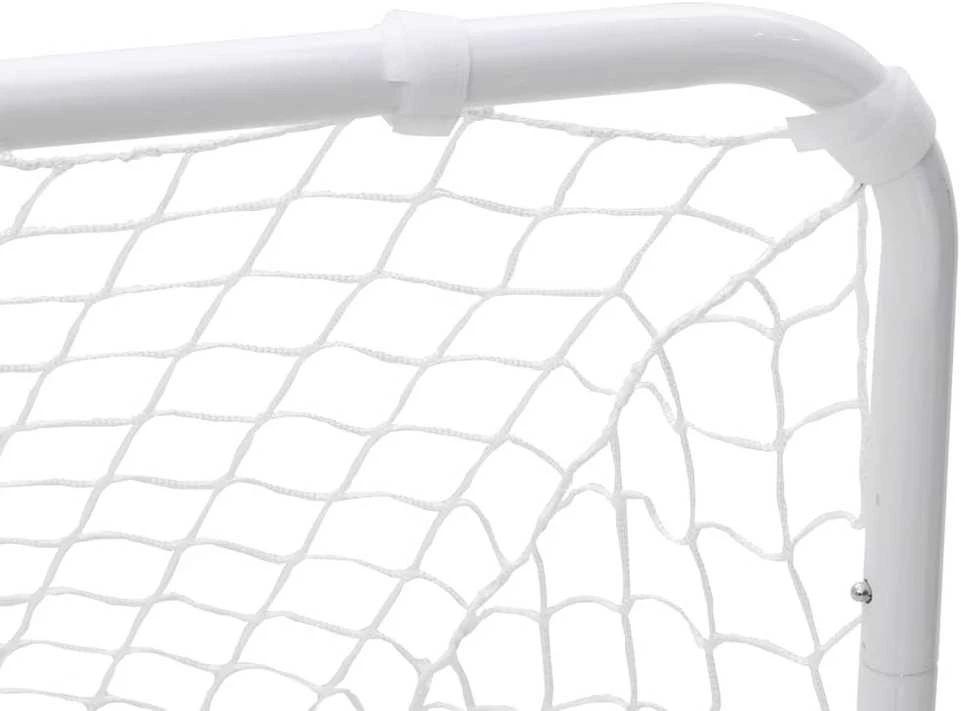 Futbolo vartai, balti, 122x81x81 cm, plienas