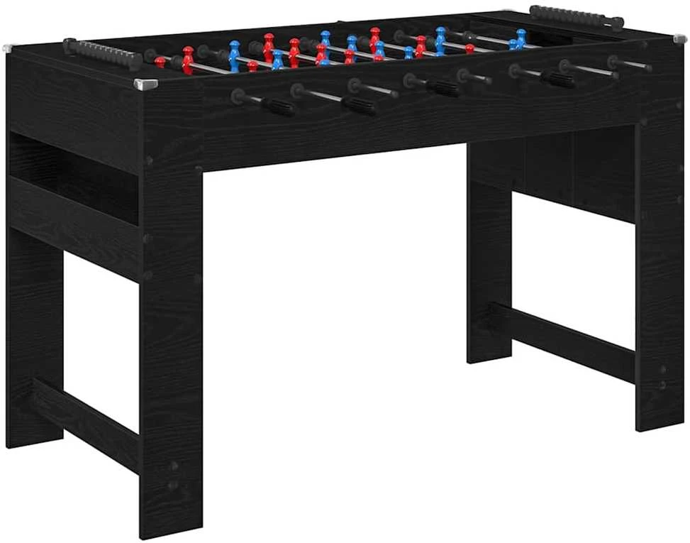 Fuzbolas stalas Juodas Ąžuolas 125 x 60,5 x 80 cm