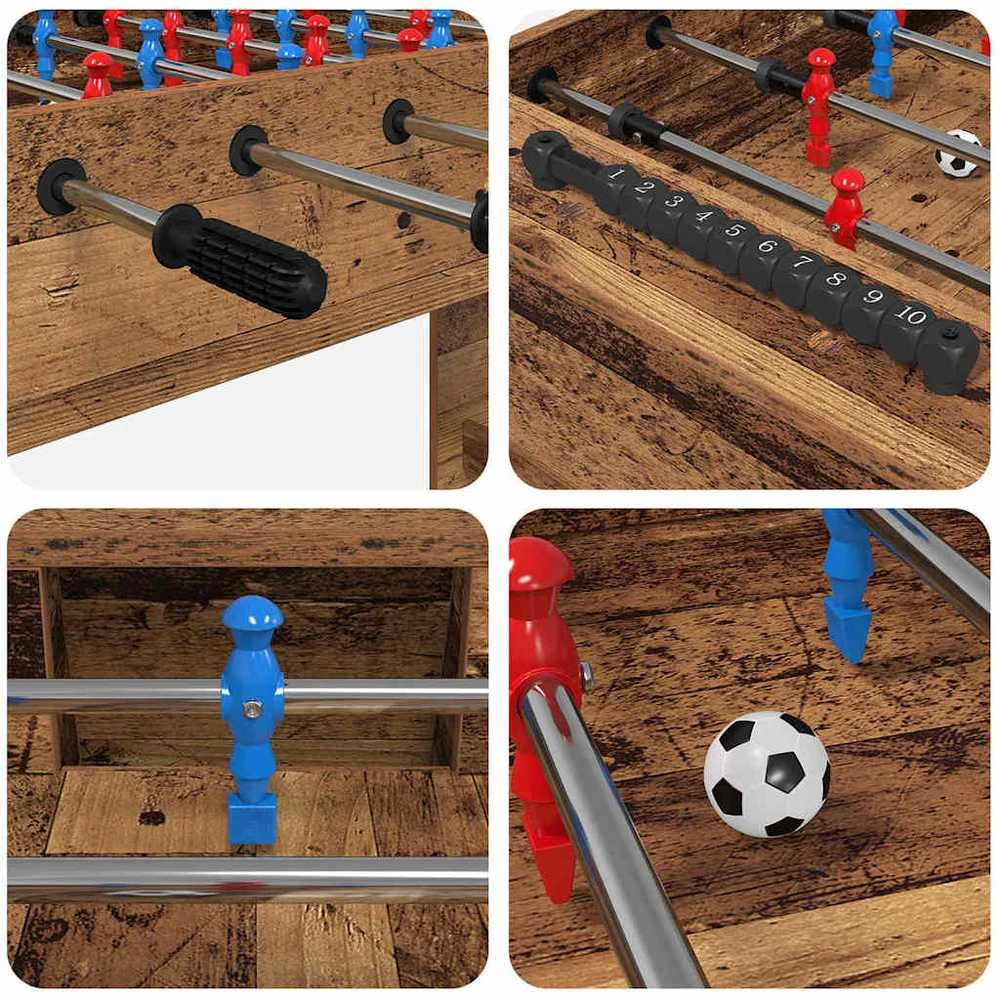Fuzbolas stalas Senas medis 125 x 60,5 x 80 cm Apdirbta mediena