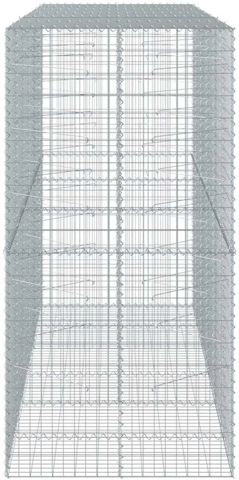 Gabiono krepšys su dangčiu, 300x100x200cm, galvanizuota geležis
