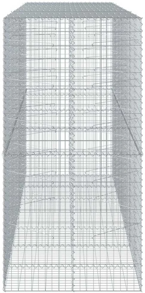 Gabiono krepšys su dangčiu, 350x100x200cm, galvanizuota geležis