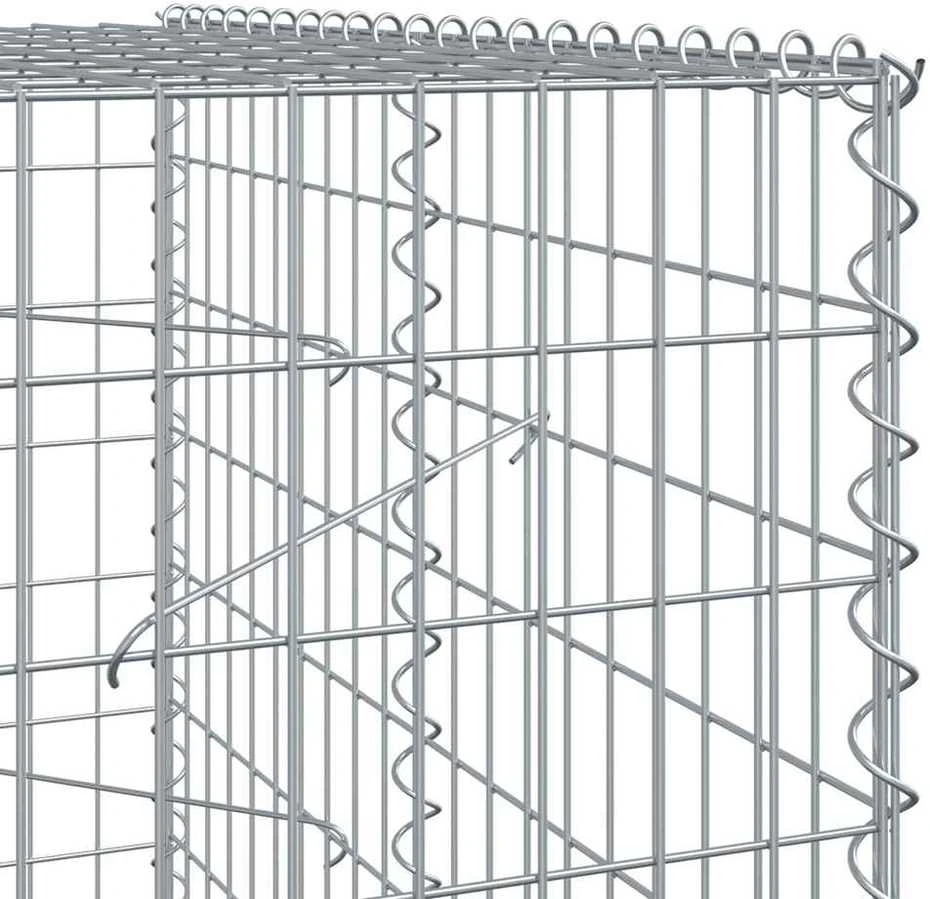 Gabiono krepšys su dangčiu, 350x100x200cm, galvanizuota geležis