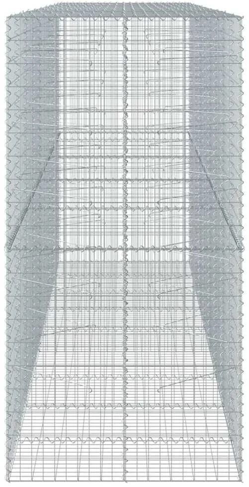 Gabiono krepšys su dangčiu, 450x100x200cm, galvanizuota geležis