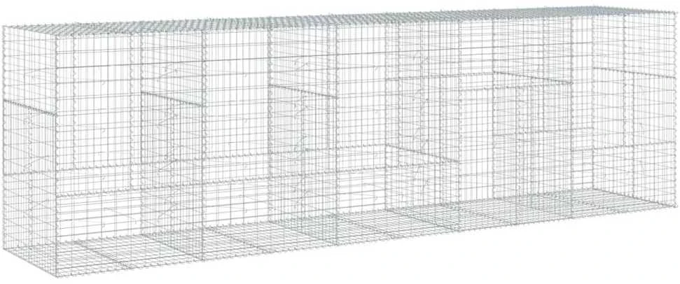 Gabiono krepšys su dangčiu, 500x100x150cm, galvanizuota geležis
