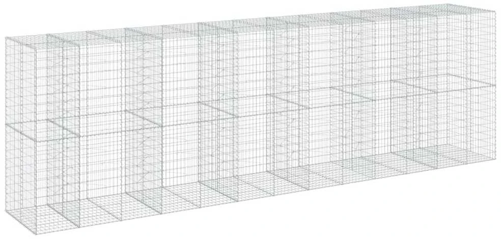 Gabiono krepšys su dangčiu, 650x100x200cm, galvanizuota geležis
