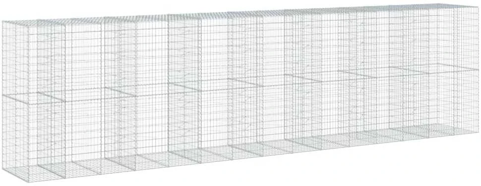 Gabiono krepšys su dangčiu, 750x100x200cm, galvanizuota geležis