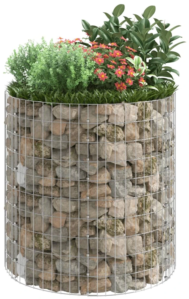 Gabiono stulpas, 100x100cm, galvanizuotas plienas, apskritas