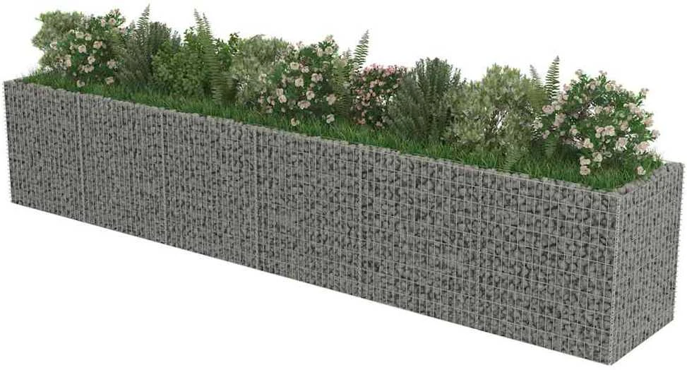 Gabiono vazonas, galvanizuotas plienas, 540x90x100cm, aukštas