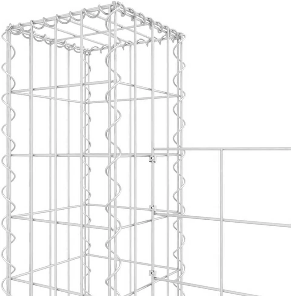 Gabionų krepšiai su 8 kolonomis, 860x20x200cm, geležis