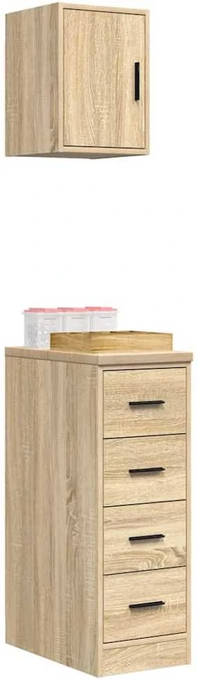 garažo spintos, 2vnt., ąžuolo, mediena