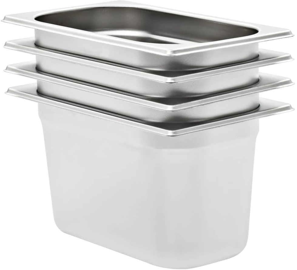 Gastronorm indai, 4 vnt., nerūdijantis plienas