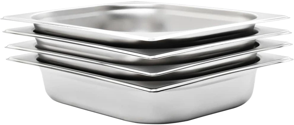 Gastronorm indai, 4 vnt., nerūdijantis plienas