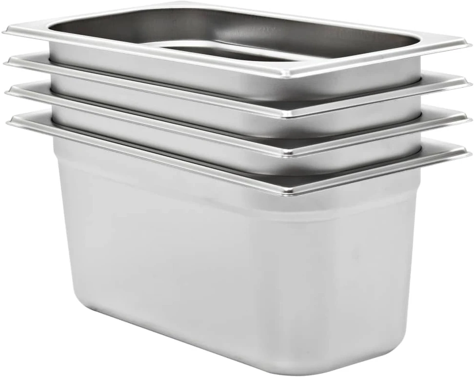 Gastronorm indai, 4 vnt., nerūdijantis plienas