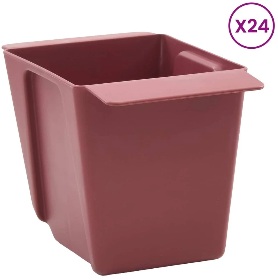 Gėlių dėžės Euro paletėms 24 vnt. Ruda 13,5 x 9 x 9,5 cm