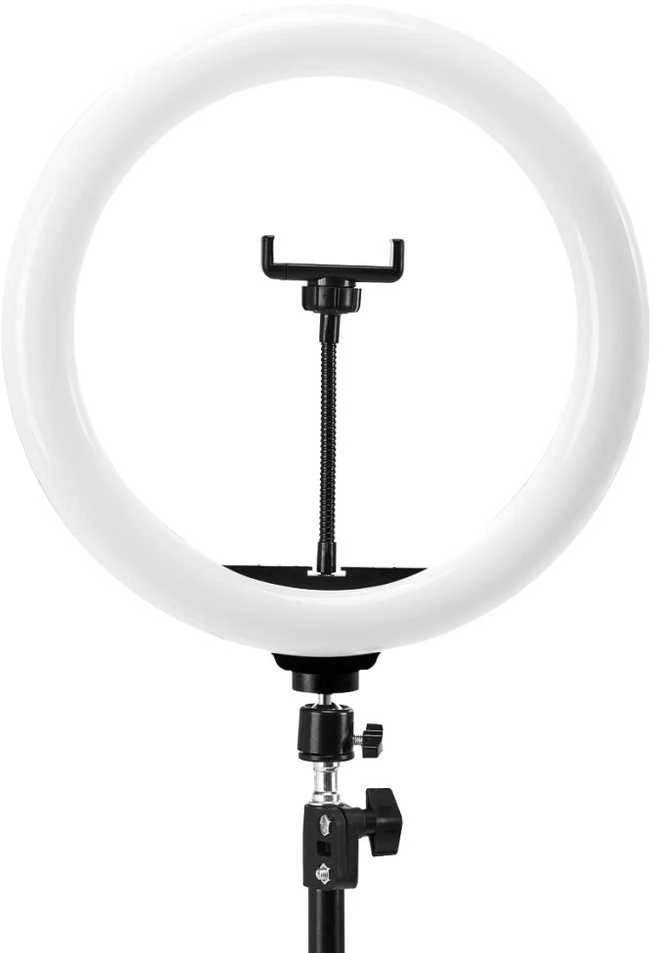 LED lempa makiažui su stovu GLOW RING RGB LIGHT 13" 10W