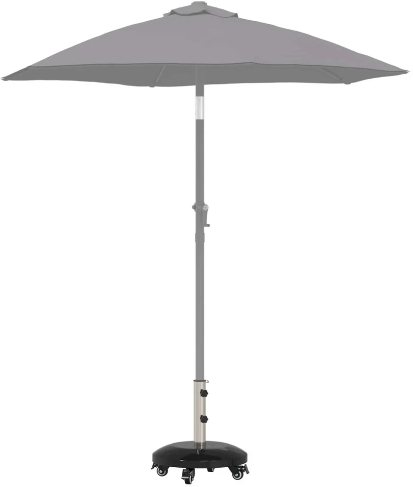 Granito skėtis su ratukais 40-50 mm stulpui 29 kg Juoda