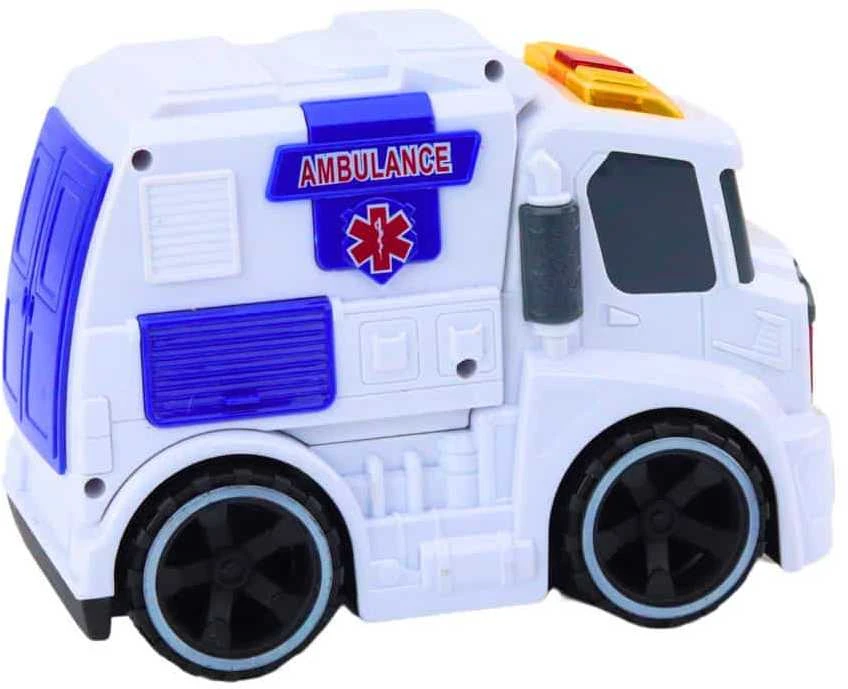 Lean Toys Žaislinė greitosios pagalbos mašina su šviesomis ir garsais