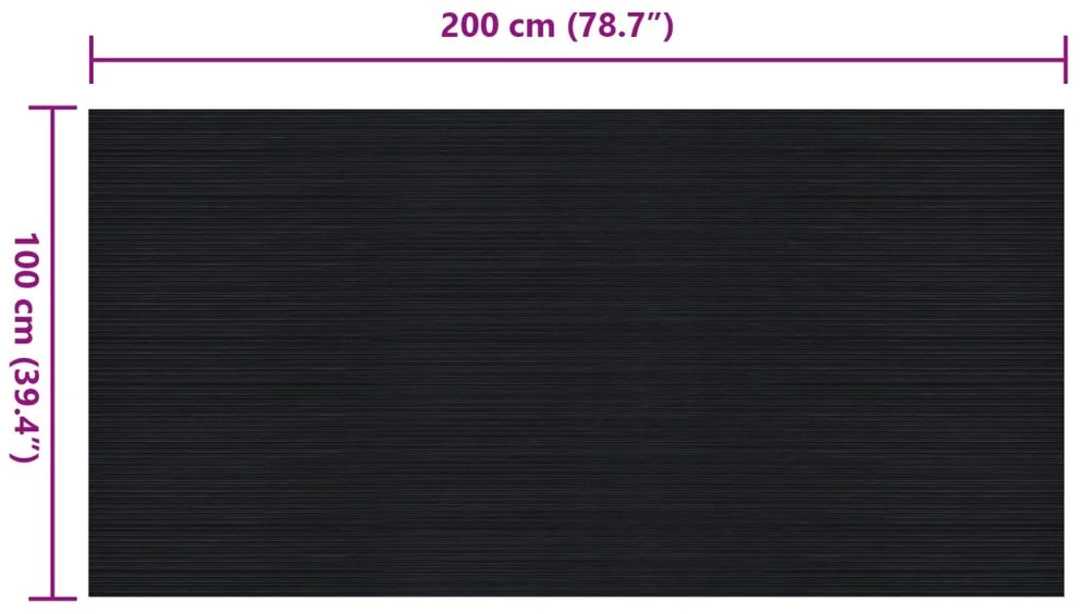 Grindų kilimėlis Juoda 1 x 2 m Guma