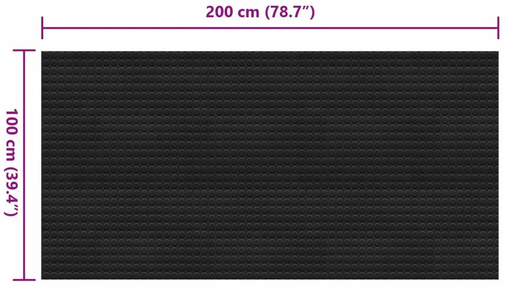 Grindų kilimėlis Juoda 1 x 2 m Guma