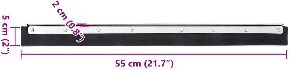 Grindų valytuvo galvutės, 5vnt., 55x2x5 cm plienas ir guma