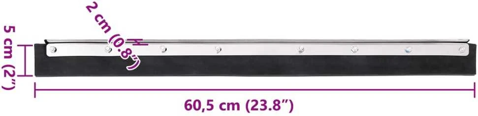 Grindų valytuvo galvutės, 5vnt., 60,5x2x5cm plienas ir guma