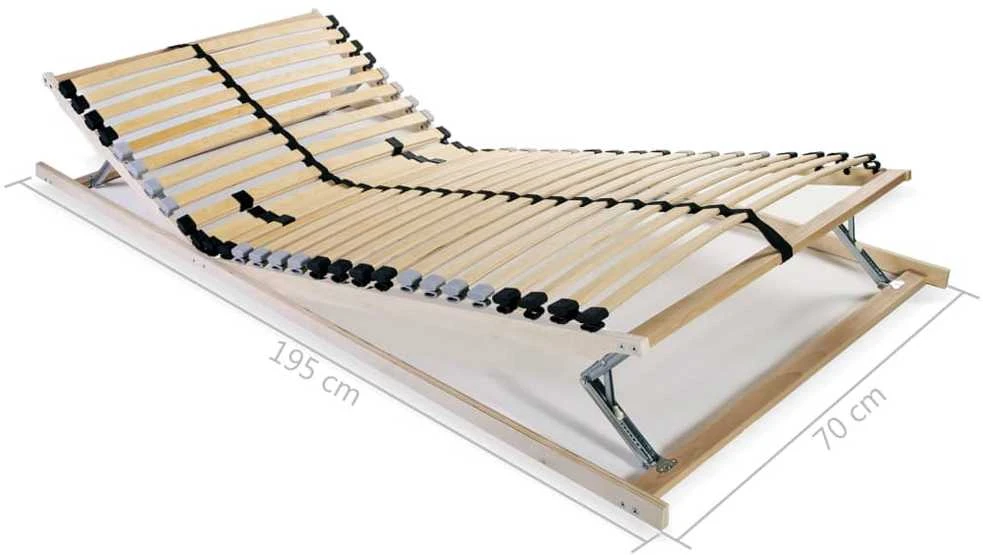 Grotelės lovoms su 28 lentjuostėmis, 2vnt., 70x200cm, 7 zonos
