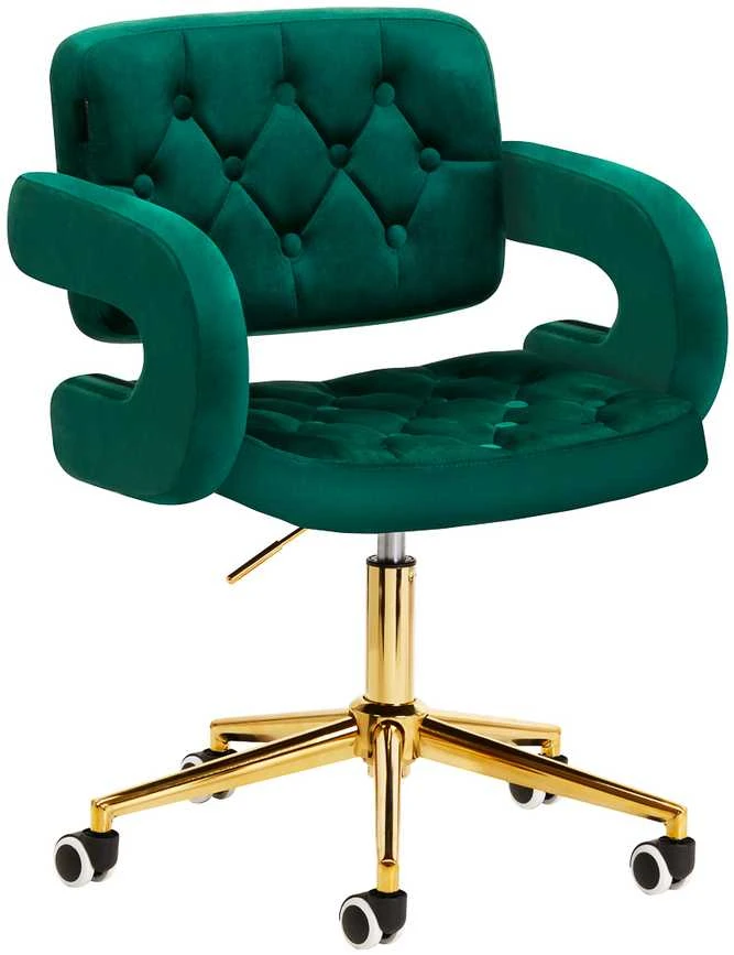 Activeshop Biuro kėdė su ratukais 4Rico QS-OF213G Velvet Žalias