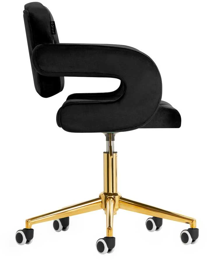 Fotelis Activeshop Biuro kėdė su ratukais 4Rico QS-OF213G Velvet Juodas