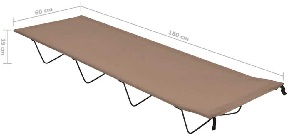Gultai, 2vnt., taupe, 180x60x19cm, audinys ir plienas