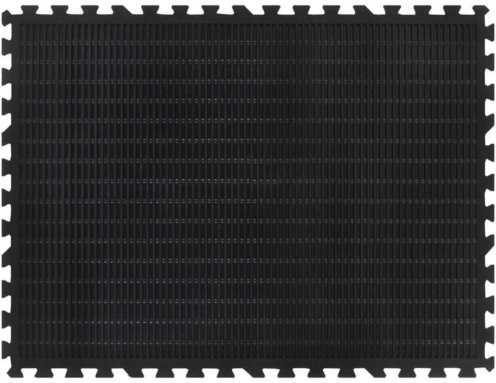 Guminė grindų plytelė, juodos spalvos, 90x120cm, 12mm