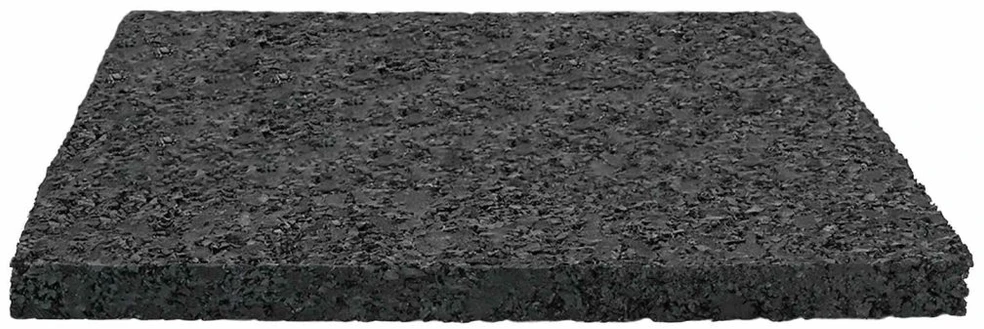 Gumos granulių terasų kilimėlis Juodas 9 x 9 x 0,6 cm Guma