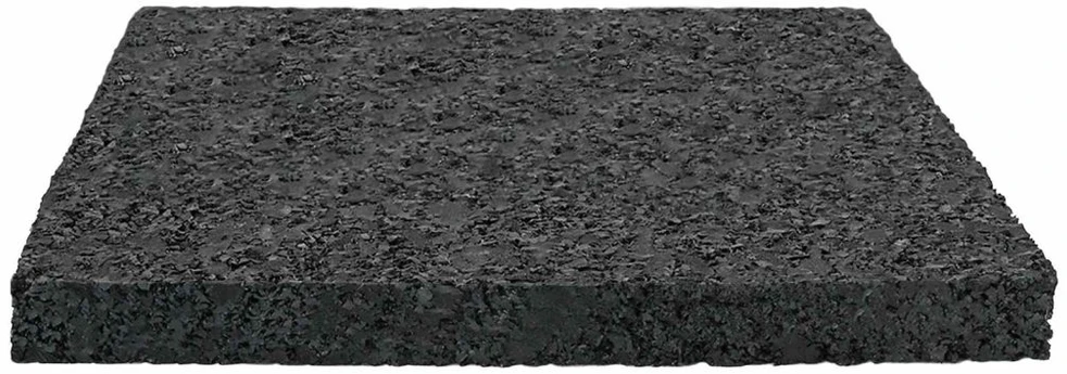 Gumos granulių terasų kilimėlis Juodas 9 x 9 x 0,8 cm Guma