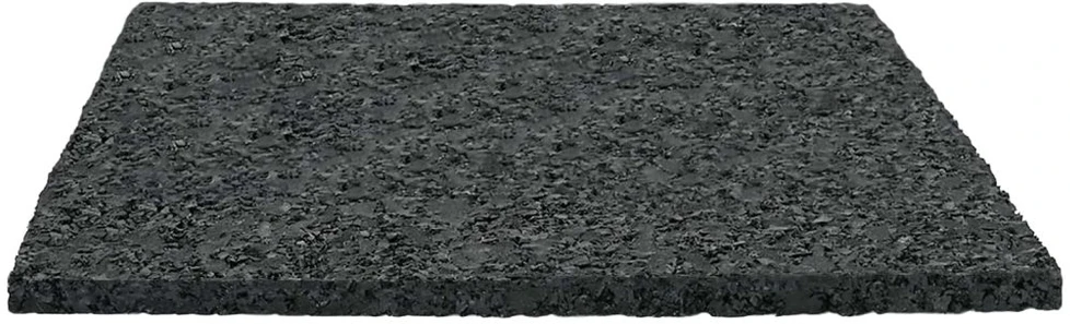 Gumos granulių terasų kilimėlis Juodas 9 x 9 x 0,3 cm Guma
