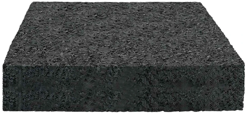 Gumos granulių terasų kilimėlis Juodas 9 x 9 x 2 cm Guma