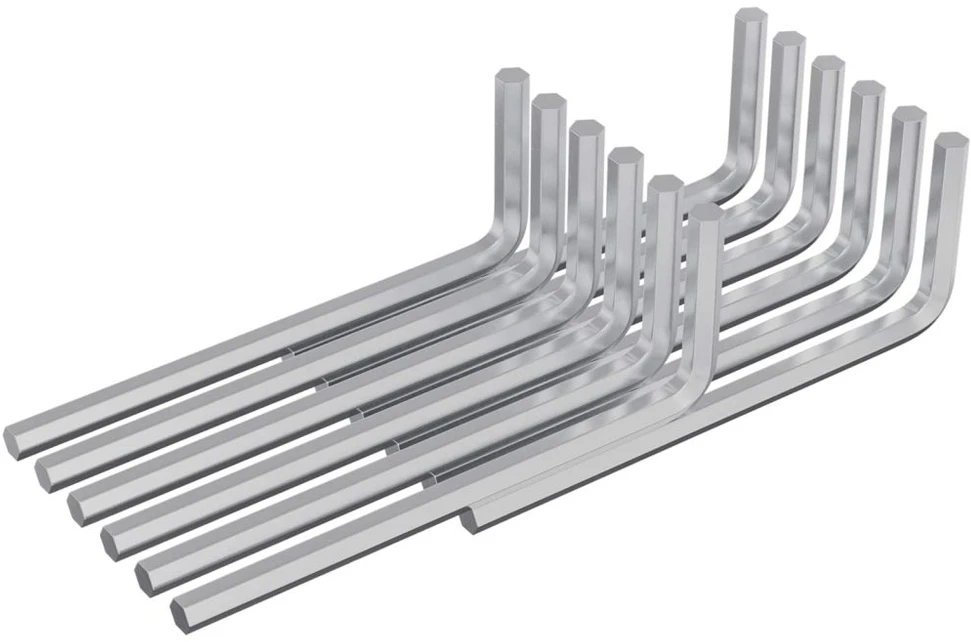 Hex rakto 12 vnt. Sidabrinė 20 x 52 mm Plienas