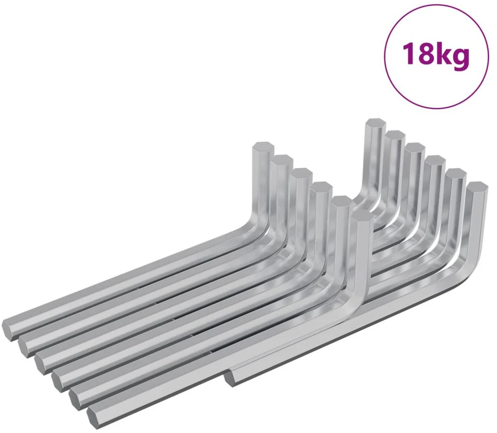 Hex rakto 1800 vnt. Sidabrinė 32 x 86 mm Plienas