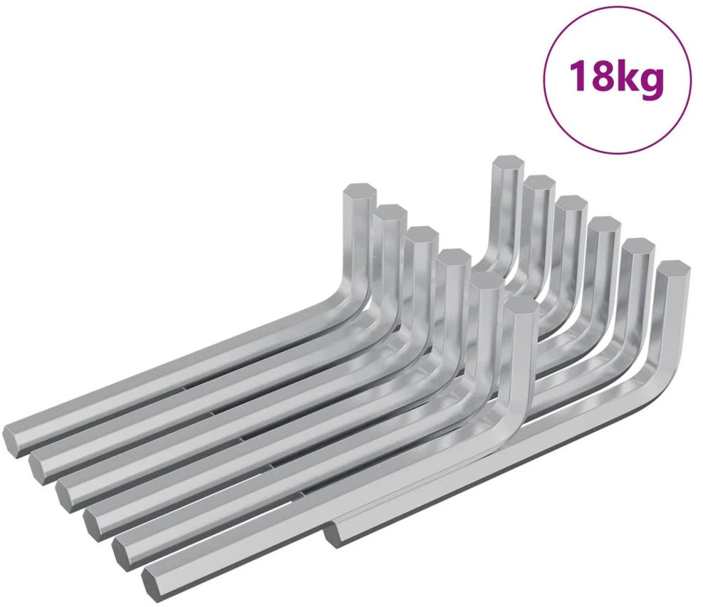 Hex rakto 1800 vnt. Sidabrinė 32 x 86 mm Plienas