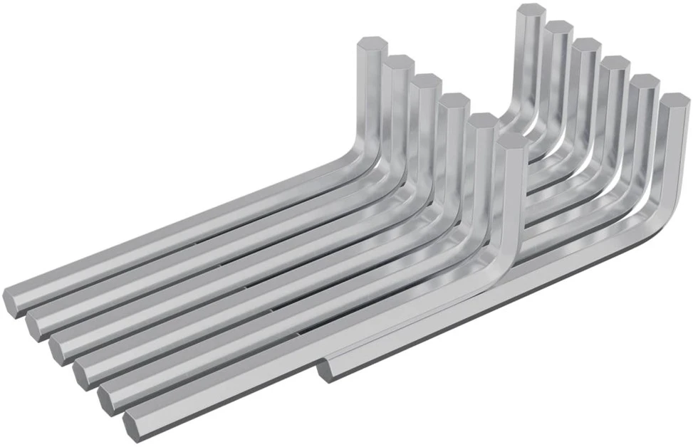 Hex rakto 1800 vnt. Sidabrinė 32 x 86 mm Plienas