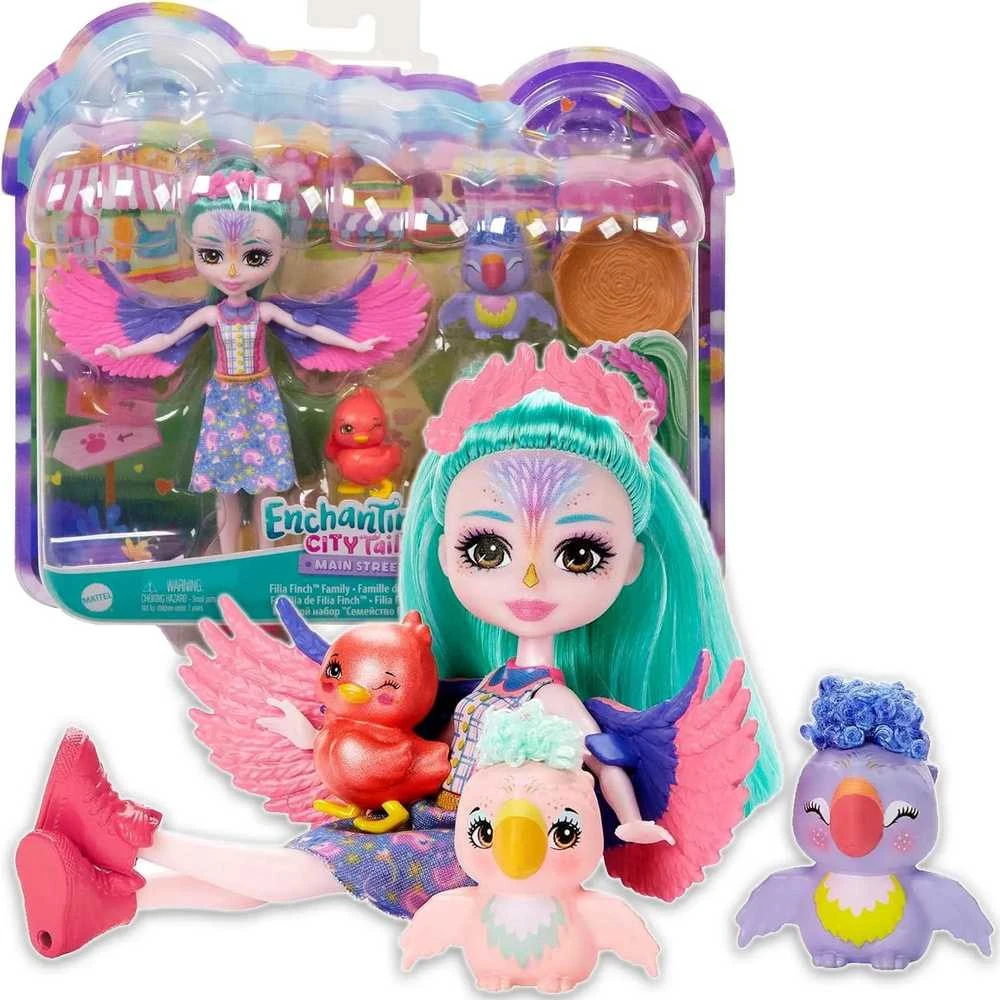 Mattel „Enchantimals“ herojų paukščių kikilių šeima