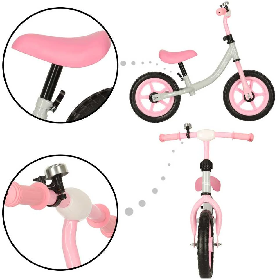 Balansinis dviratukas Trike Fix, Baltos su rožine spalvos