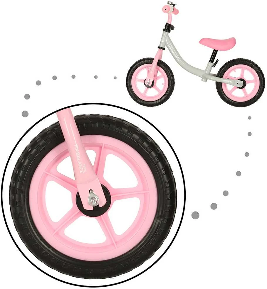 Balansinis dviratukas Trike Fix, Baltos su rožine spalvos