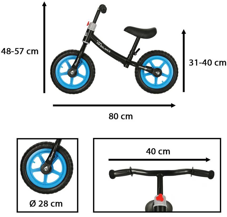 Balansinis dviratukas Trike Fix, Juodos ir mėlynos spalvos
