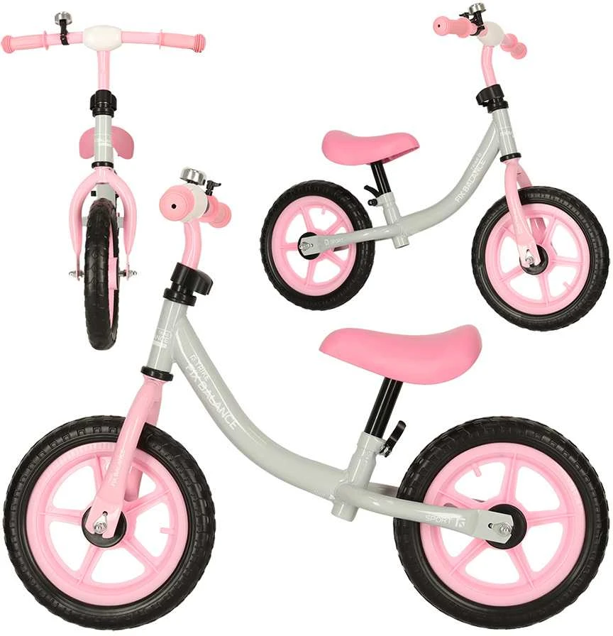 Balansinis dviratukas Trike Fix, Baltos su rožine spalvos