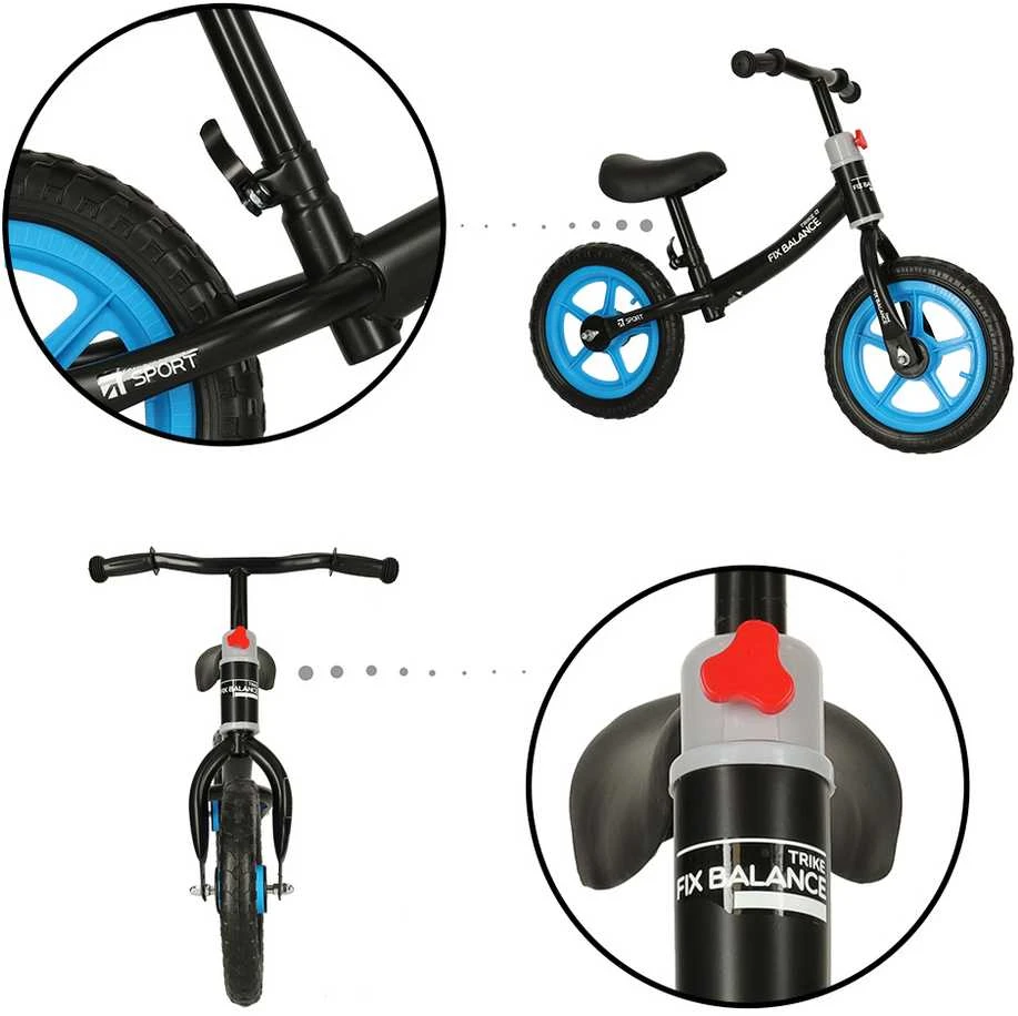 Balansinis dviratukas Trike Fix, Juodos ir mėlynos spalvos