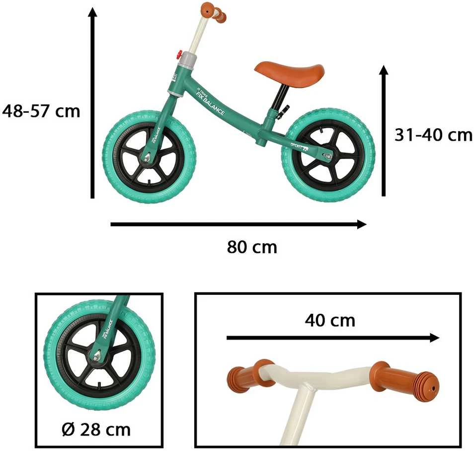 Balansinis dviratukas Trike Fix, Turkio spalvos