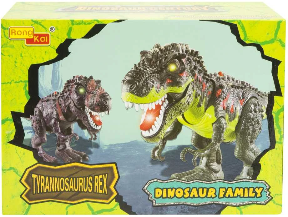 Ikonka T-REX elektroniniai dinozauro pasivaikščiojimai riaumoja žaliai