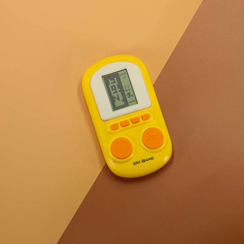 Gra Elektroninių arkadinių žaidimų nešiojamoji konsolė geltonos spalvos