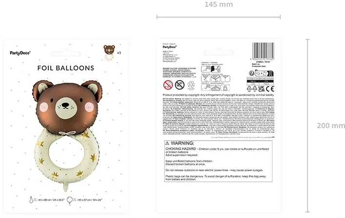 Folijos balionas Rattle bear 45cm x 67cm