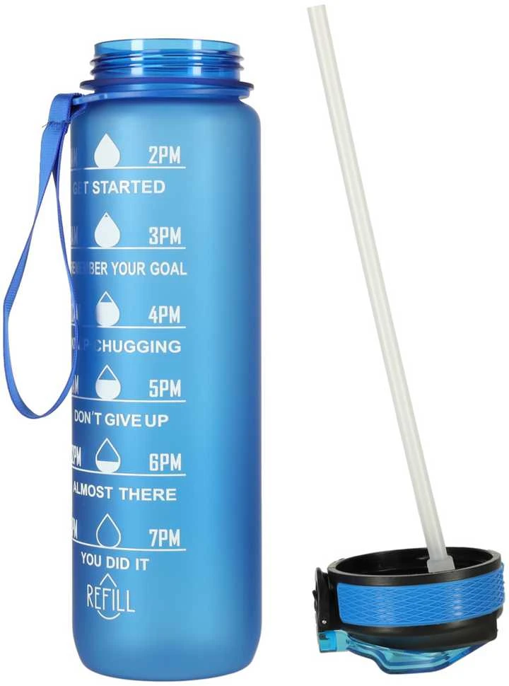 Gertuvė dviračiui 1000ml Time market bottle Mėlyna