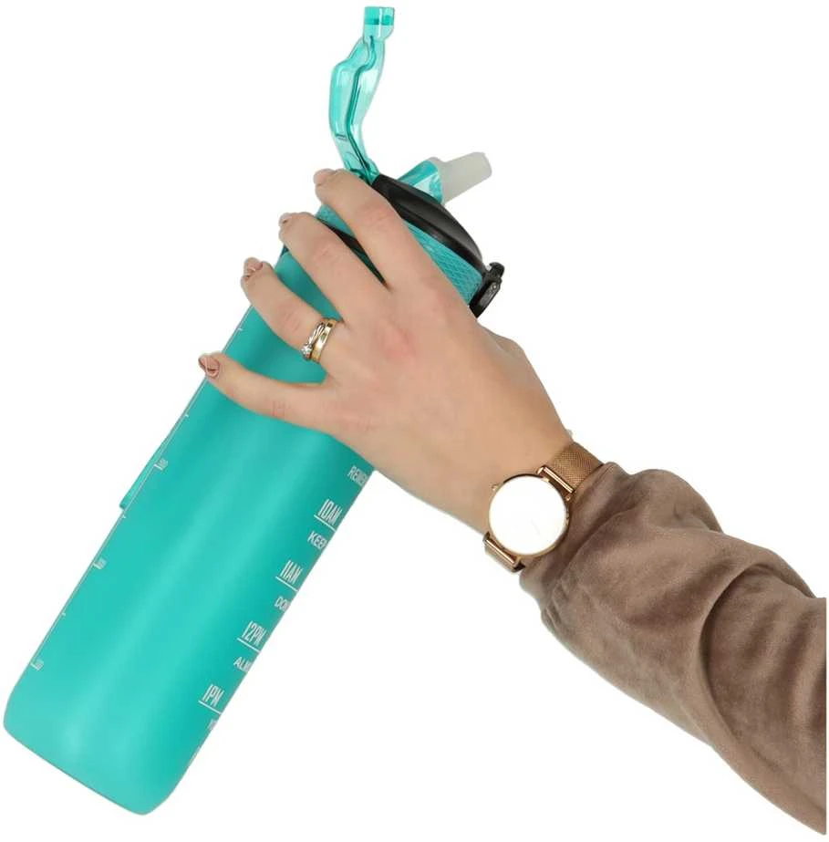 Ikonka Gertuvė su šiaudeliu ir laiko gradacija, 1000 ml, žalia